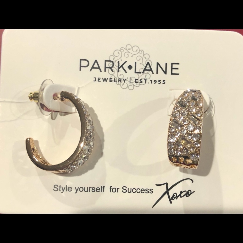 Park Lane earrings. NEW! Beautiful Gold/Rhinestone
